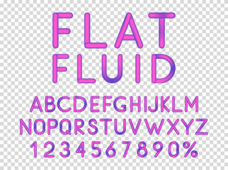 Abstract vector gradient font