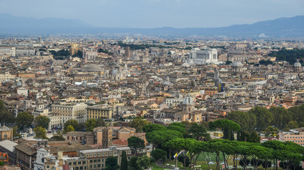 Fototapeta na wymiar Aerial view of Vatican City