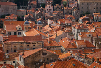 Fototapeta na wymiar Casco antiguo de Dubrovnik, Ciudad de Dubrovnik, Croacia, Mar Adriático, Mar Mediterráneo