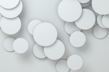 3d rendering, circle frame card template