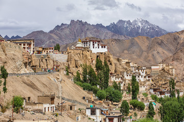 Lamayuru gompa tibetan buddhist monastery in Ladakh, India