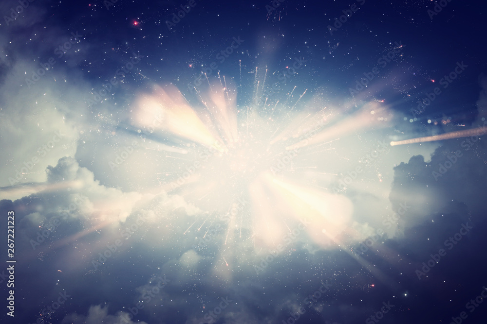 Wall mural background and abstract. galaxy, nebula and starry outer space texture