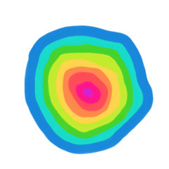 Obraz premium Abstract colorful rainbow circle illustration