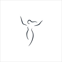 Naklejka premium woman shape icon vector 
