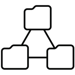 Nice Outline Shared folder vector icon