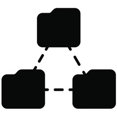 Nice Glyph Shared folder vector icon