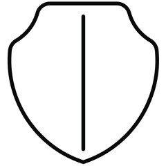 Nice Outline Shield vector icon