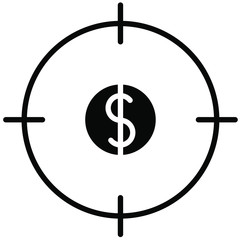 Nice Glyph Target vector icon