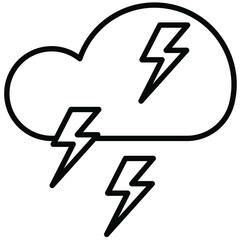 Nice Outline Storm vector icon