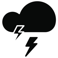 Nice Glyph Storm vector icon