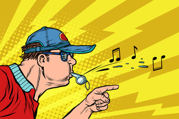coach or referee whistles