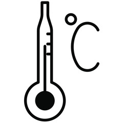 Nice Glyph Celsius vector icon