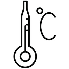 Nice Outline Celsius vector icon