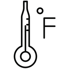 Nice Outline Farenheit vector icon