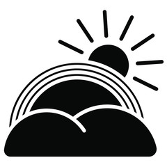 Nice Glyph Rainbow vector icon