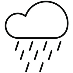 Nice Outline Rain vector icon