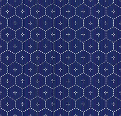 Kimono pattern. Sashiko. Abstract seamless texture