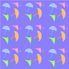 Colored umbrellas pattern.