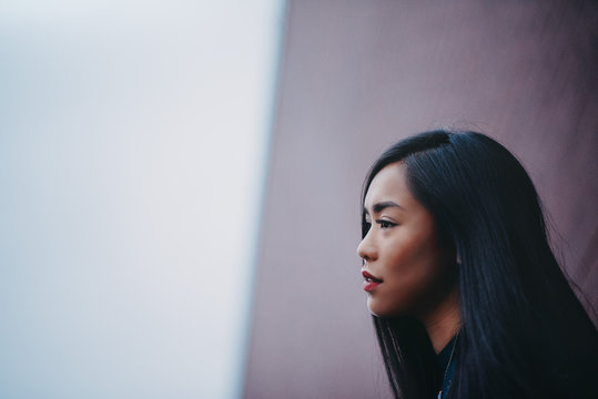 Fashion Model asiatisch Junge Frau in Leipzig im Fr&uuml;hling