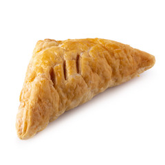 Puff pastry buns isolated over white background.