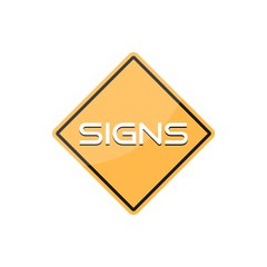Road Sign with word Signs