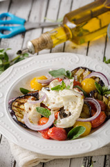 Grilled eggplant with tomatoes
