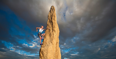 Climber on the edge.