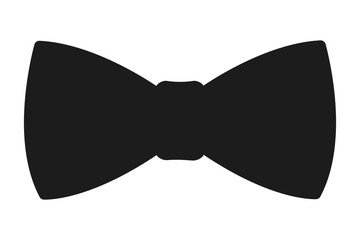 Black bowtie icon. Realistic illustration of black bowtie vector icon for web design.