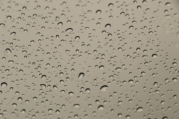 water drops on glass