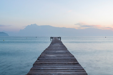 Fototapeta premium Sunrise Beach Muro Pier Wood