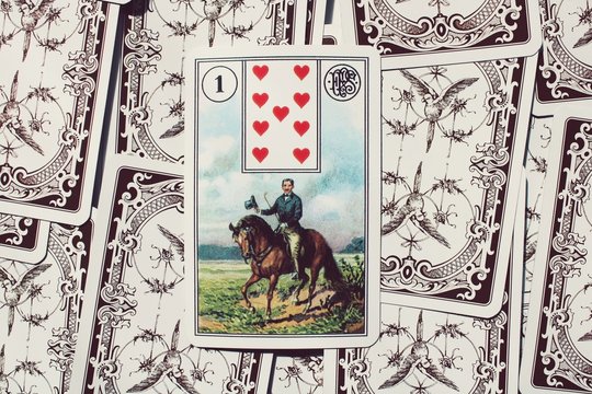 Cavalier card Lenormand deck