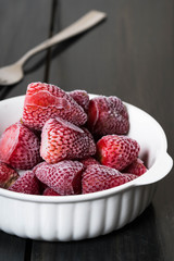 delicious sweet frozen strawberries