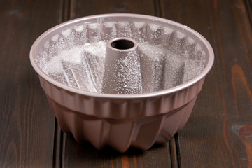 Bundt Cake Tin Oiled and Sugared