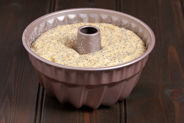 Gluten Free Orange and Almond Cake Dough with Poppy Seeds