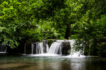 Waterfalls of Monte Gelato in the  Valle del Treja near Mazzano Romano, Lazio, Italy