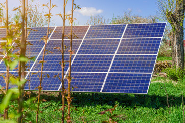 Solar panel produces green, environmentally friendly energy from the sun
