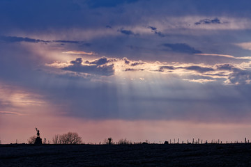 Coucher du soleil sur les vosges