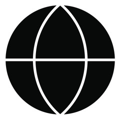 Glyph globe vector icon