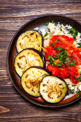 Couscous with sauce and vegetables