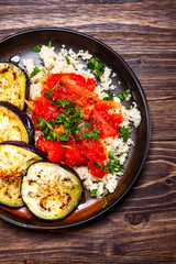 Couscous with sauce and vegetables