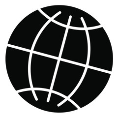 Glyph globe vector icon