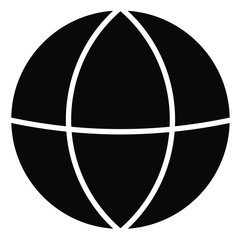 Glyph globe vector icon