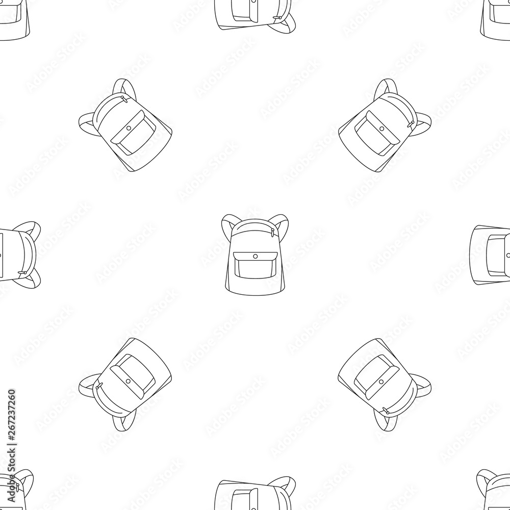 Poster emmo backpack pattern seamless vector repeat geometric for any web design