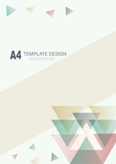 Polygon template design with earth tone color