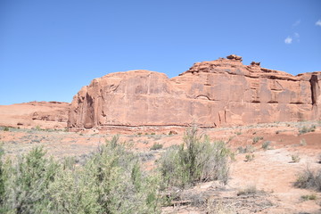 Fototapeta premium Canyonlands National Park, Utah. U.S.A. Beautiful landscape, pinyon and juniper pine, and red sandstone mountains