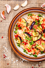 Couscous with sauce and vegetables