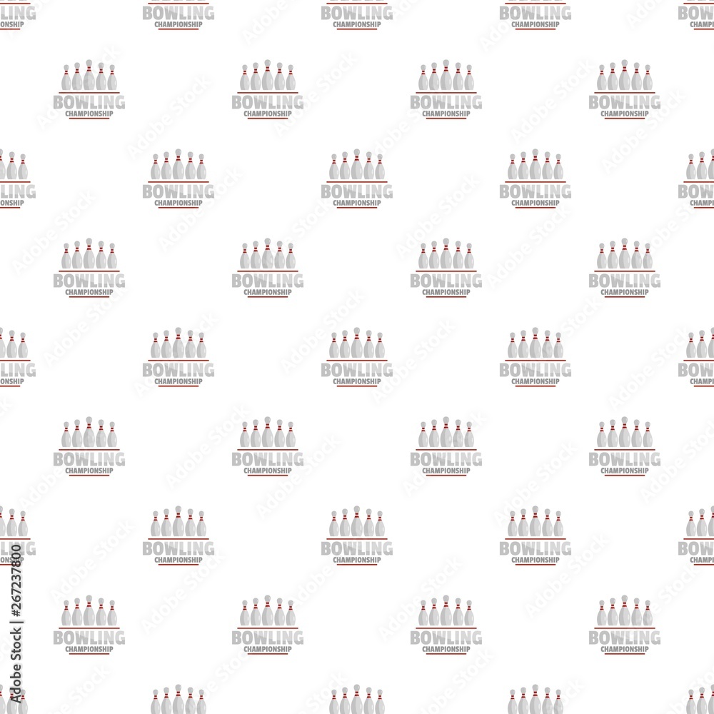 Poster bowling championship pattern seamless vector repeat for any web design