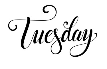 Week day handwritten lettering design