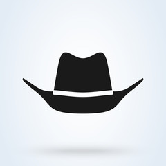 Cowboy hat icon isolated on white background. illustration