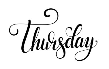 Week day handwritten lettering design